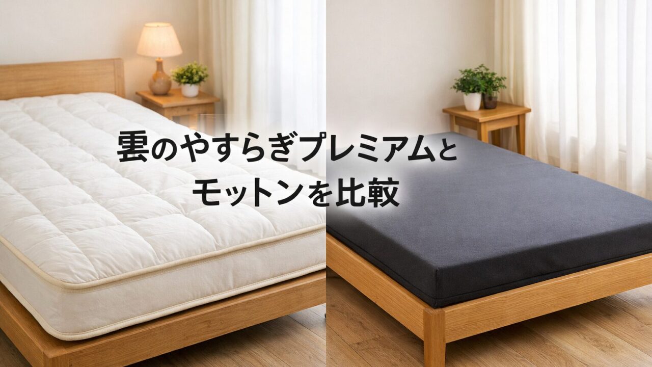 雲のやすらぎプレミアムとモットンの比較画像