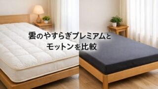 雲のやすらぎプレミアムとモットンの比較画像